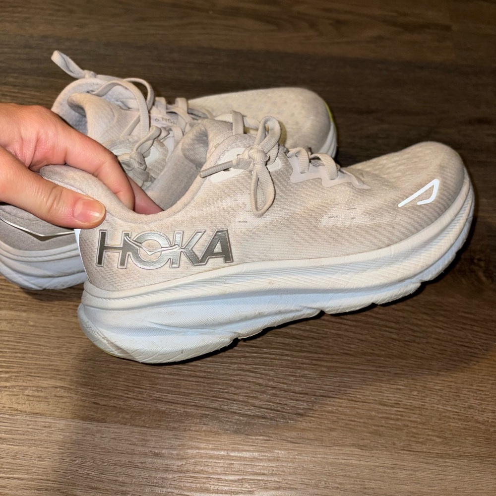 Hoka Clifton grey blue Athletic Sneakers